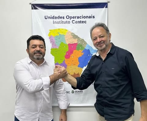 Prefeito de Ocara é recebido pelo Presidente do centro de Ensino Tecnológico