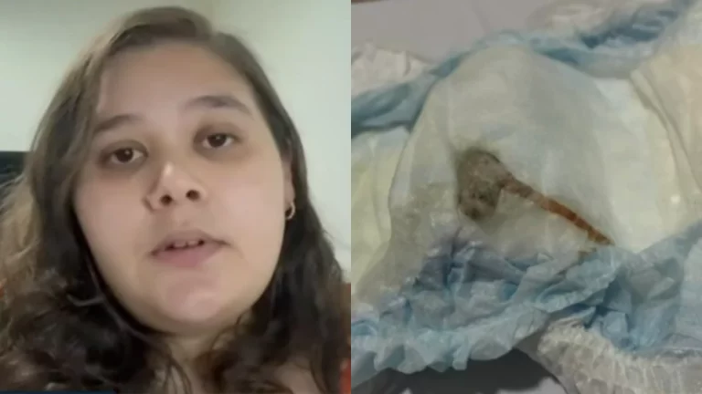 Mãe encontra rato morto dentro de fralda de bebê de 1 mês